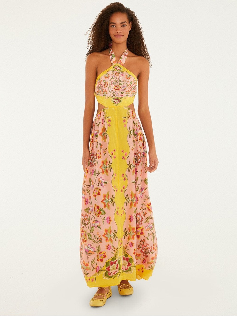 FARM Rio ‘Scarf’ Halter Maxi Dress • SM
